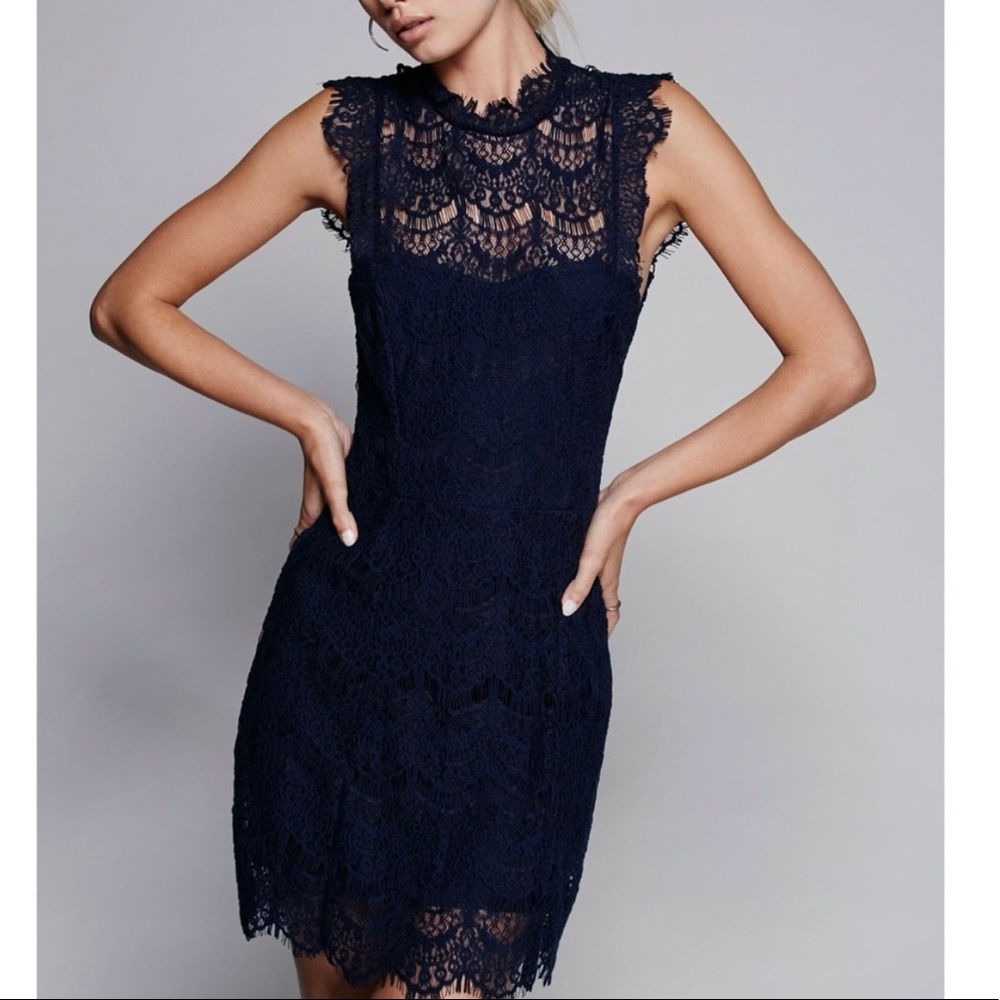 Free people lace mini dress